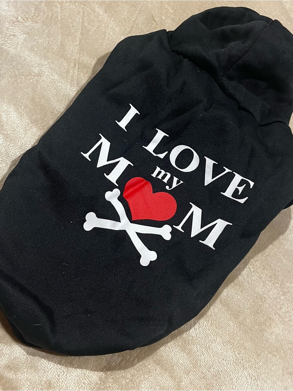 EXPAWLORER Dog Hoodies, "I love my Mom" Small